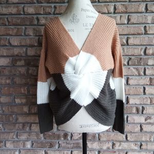 Full Circle Threads Color Block Sweater.